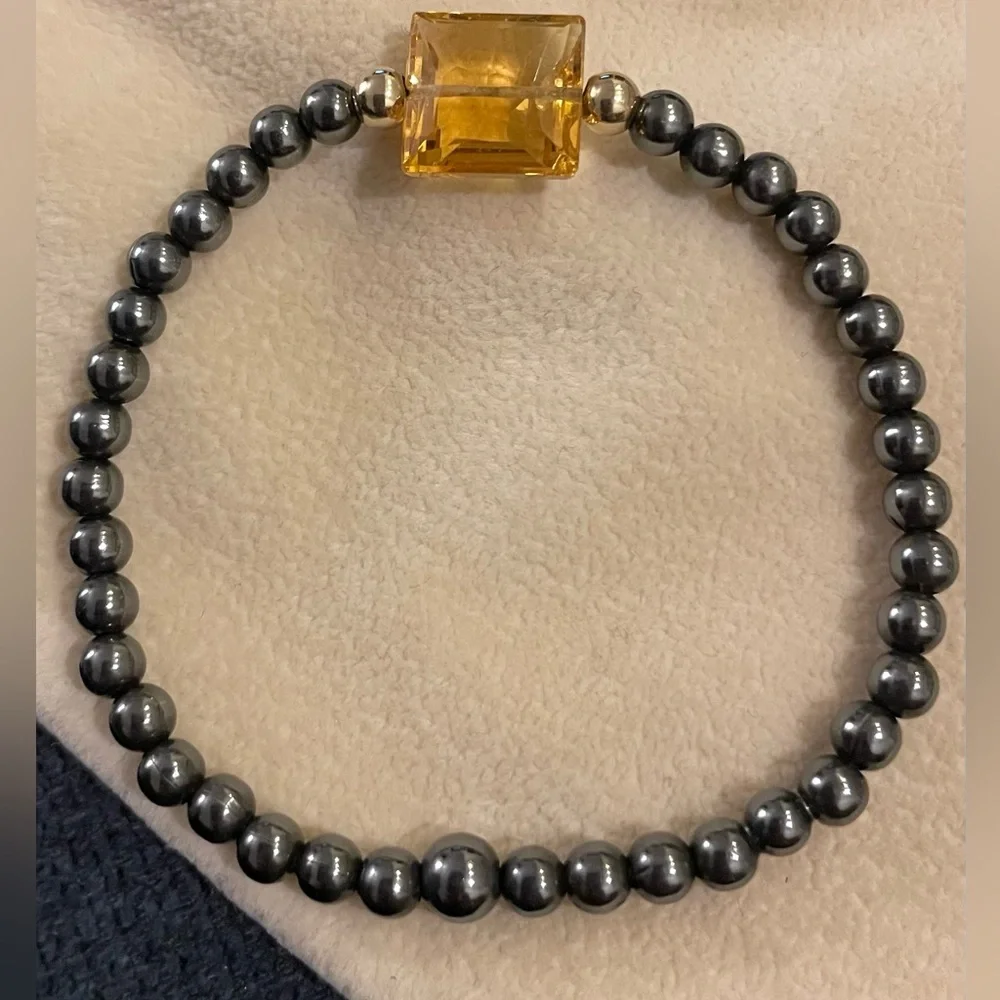 Jessica Kagan Cushman (JKC) Oxidized Silver Beads and Citrine Bracelet - Picture 1 of 7